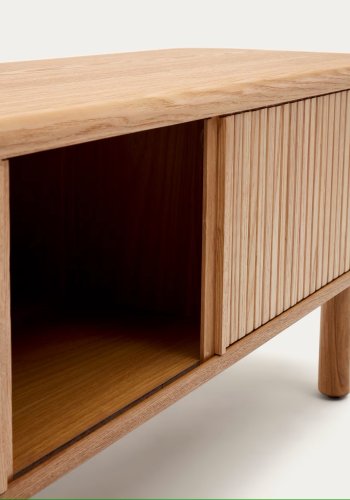 KAVE HOME Mailen TV-bord, m. 2 drer - finér i naturlig ask (200x40)