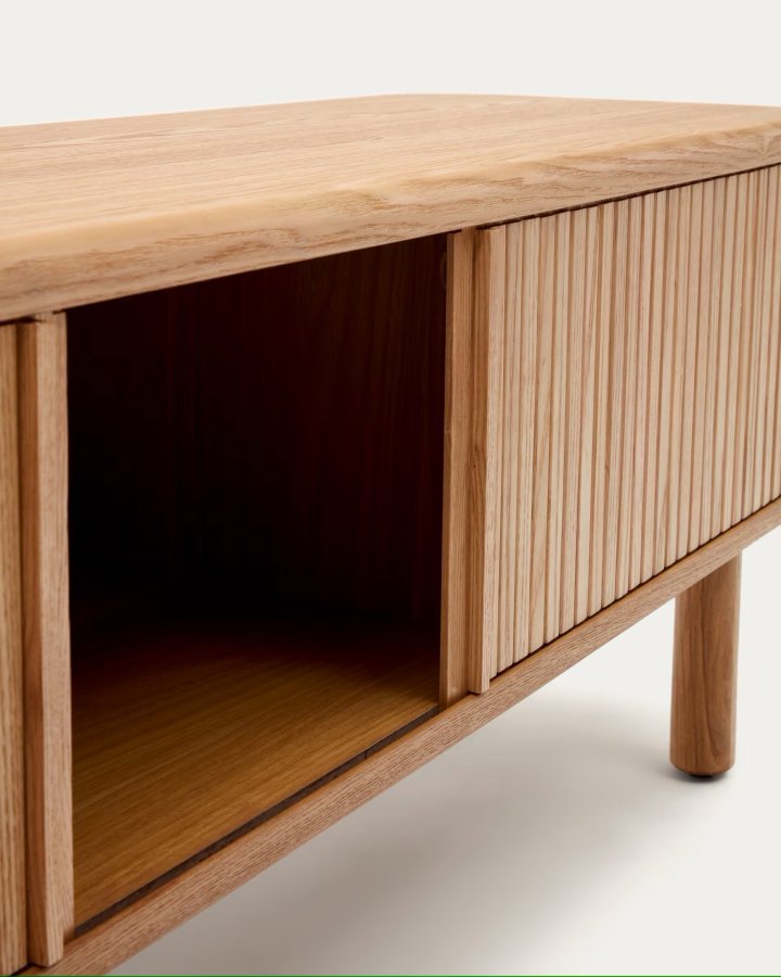 KAVE HOME Mailen TV-bord, m. 2 drer - finér i naturlig ask (200x40)