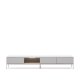 KAVE HOME Vedrana TV-bord, m. 1 pent rom og 3 skuffer - hvit MDF og stl (195x40)