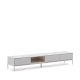 KAVE HOME Vedrana TV-bord, m. 1 pent rom og 3 skuffer - hvit MDF og stl (195x40)