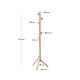 KAVE HOME Nadue klesstativ i heltre bk med naturlig finish 170 cm