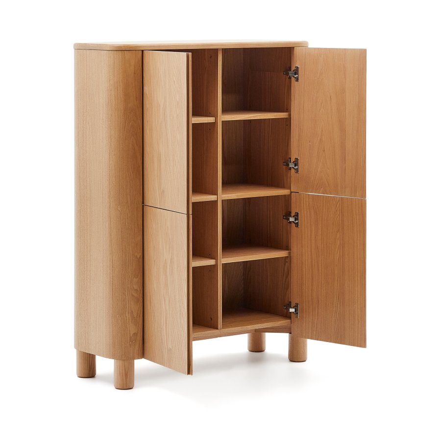 KAVE HOME Salaya hy skjenk i askfiner, 100 x 134 cm