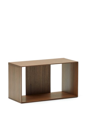 KAVE HOME Litto medium hyllemodul, rektangulr - brun valnttfinish (67x38)