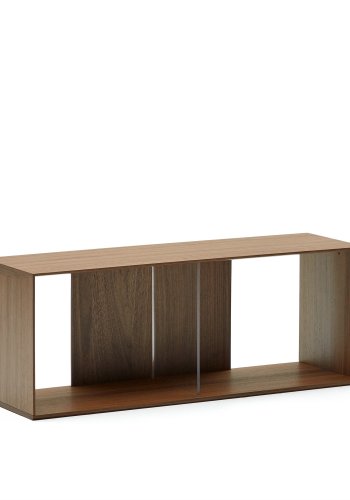 KAVE HOME Litto stor hyllemodul, rektangulr - brun valnttfinish (101x38)