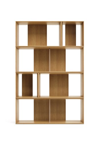 KAVE HOME Litto modulr bokhylle, rektangulr - brun eikefiner (101x152) (sett med 6)