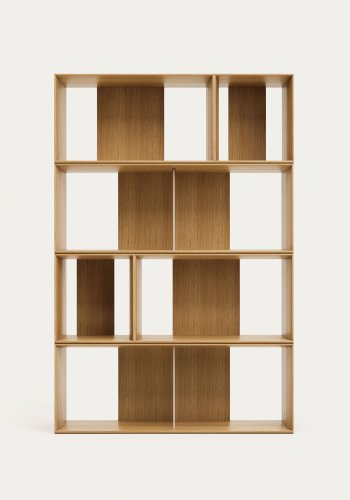KAVE HOME Litto modulr bokhylle, rektangulr - brun eikefiner (101x152) (sett med 6)