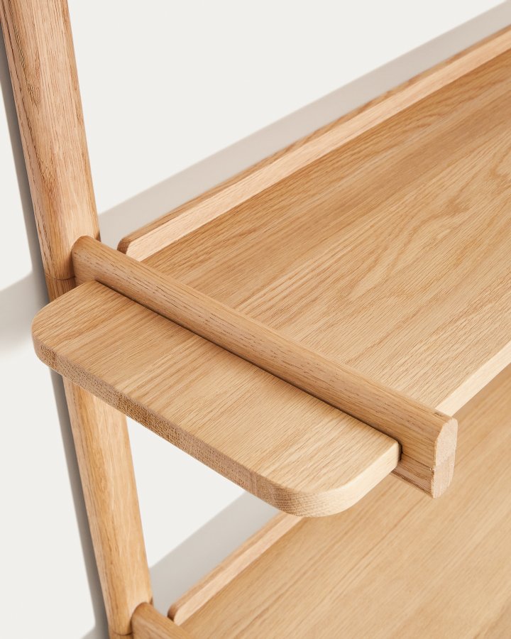 KAVE HOME Sitra modulares Regalsystem mit 6 Regalböden aus massiver Eiche – Eiche natur (90 cm)