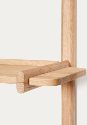 KAVE HOME Sitra modulares Regalsystem mit 6 Regalböden aus massiver Eiche – Eiche natur (90 cm)