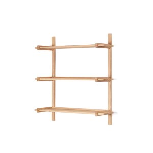 KAVE HOME Sitra modul reol, m. 3 massive egetrshylder - natur egetr (90cm)