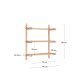 KAVE HOME Sitra modul reol, m. 3 massive egetrshylder - natur egetr (90cm)