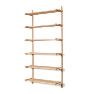 KAVE HOME Sitra modul reol, m. 6 massive egetrshylder - natur egetr (110cm)