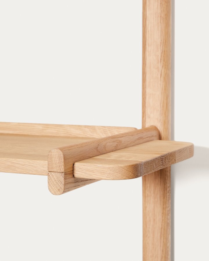 KAVE HOME Sitra modulhylle, 6 hyller i heltre eik i naturlig utfrelse, 110 cm, FSC Mix Credit