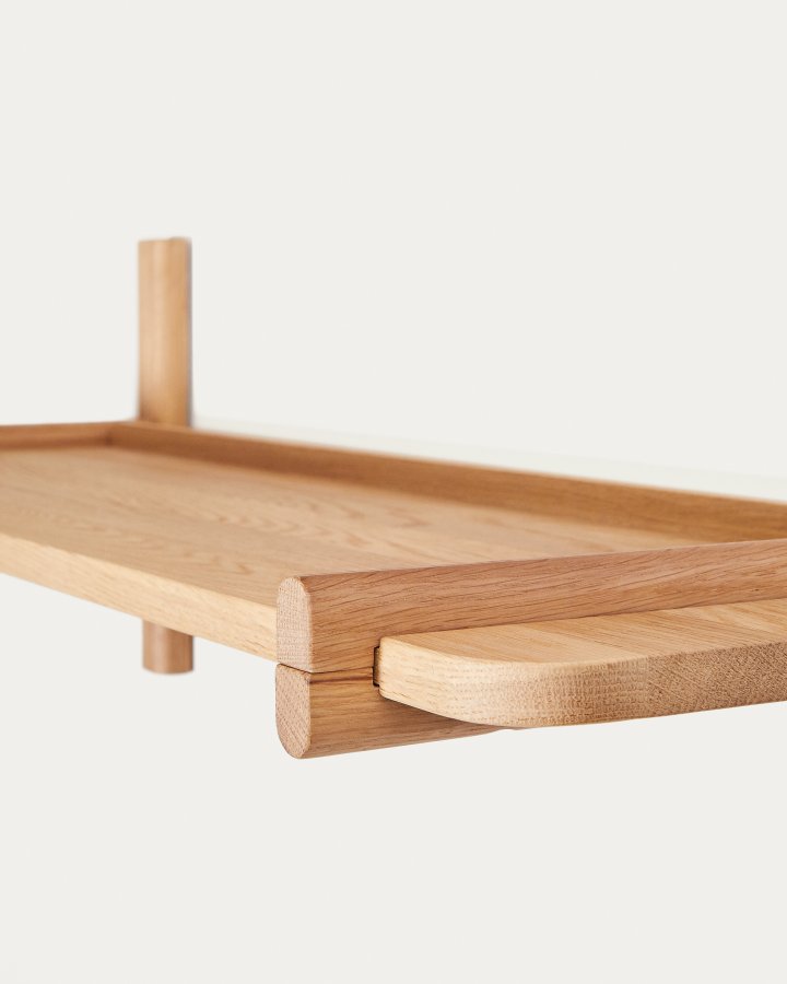 KAVE HOME Sitra modulhylle, 1 heltre eikehylle i naturlig utfrelse, 90 cm, FSC Mix Credit