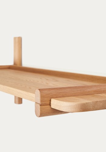 KAVE HOME Sitra modulhylle, 1 heltre eikehylle i naturlig utfrelse, 110 cm, FSC Mix Credit