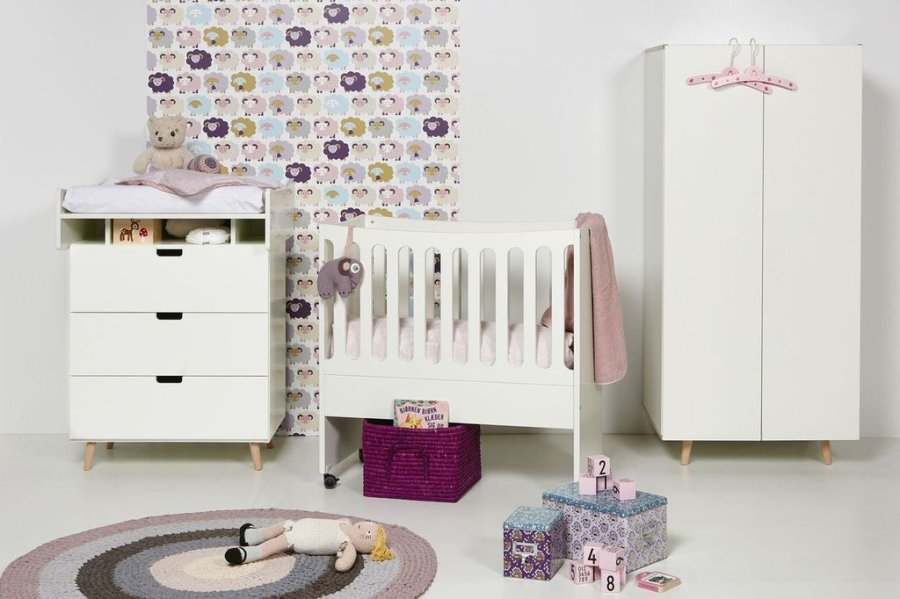 Manis-H�Side-by-side vugge�-�Madras m�l 40*85 cm Udvendige m�l: 90*89*44 cm