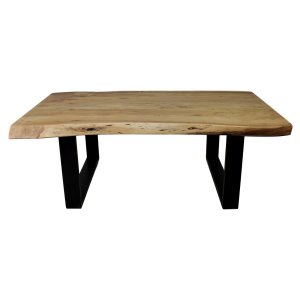 HSM COLLECTION SoHo sofabord, rektangulr - natur akacietr og sort jern (120x60)