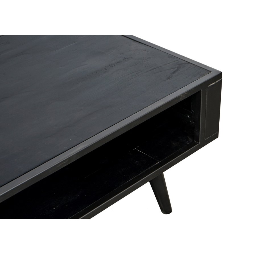 NOVASOLO salongbord, med hylle - sort tre og jern