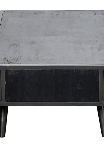 NOVASOLO salongbord, med hylle - sort tre og jern