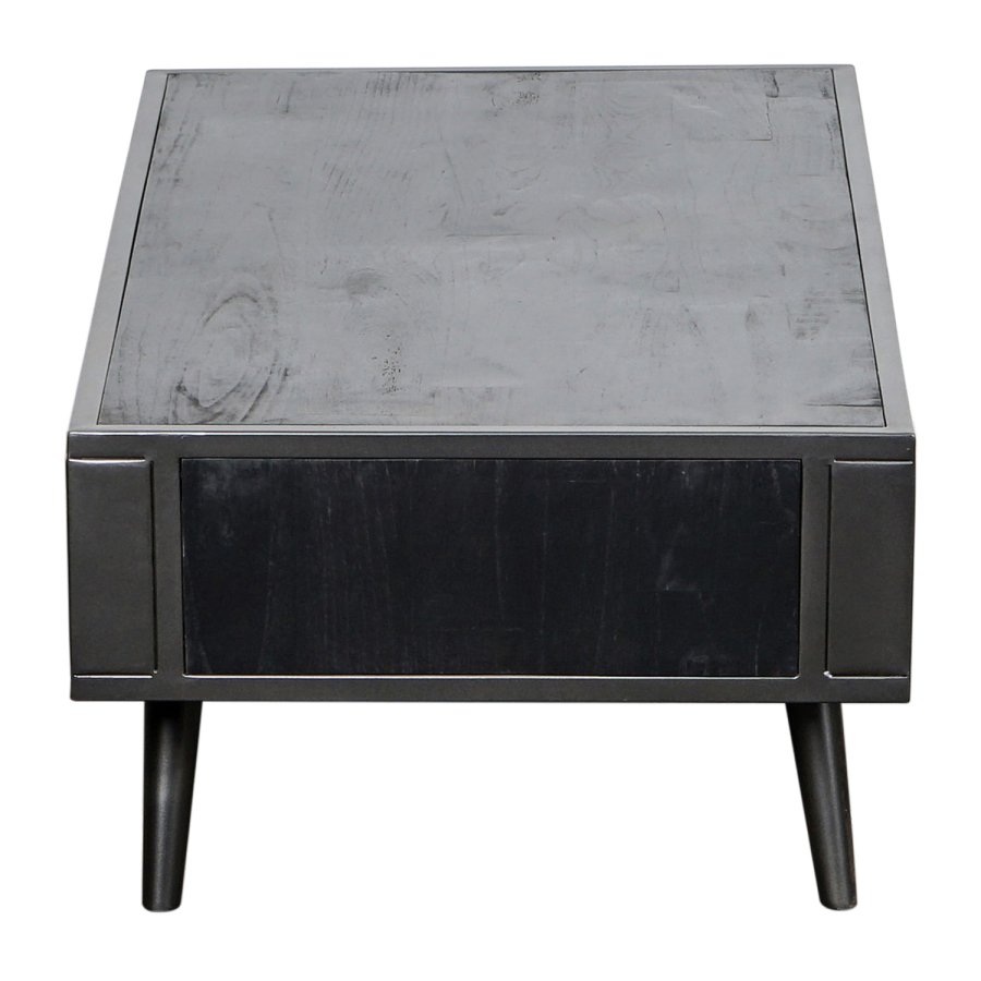 NOVASOLO salongbord, med hylle - sort tre og jern