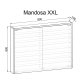 VCM NORDIC Mandosa XXL H�ngeschrank, m. 2 T�ren und 8 Einlegeb�den - Glas und wei�es Holz