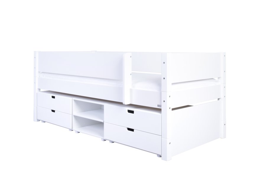 Manis-H Ariel enkels&auml;ng med ribbor och f&ouml;rvaring - 200 cm - 90x200