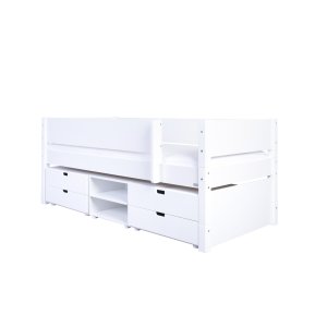 Manis-H Ariel enkeltseng med design-nattbord og oppbevaring - 200 cm - 90x200