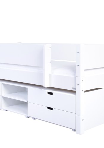 Manis-H Ariel enkels&auml;ng med klassiskt nattduksbord och f&ouml;rvaring - 200 cm - 90x200