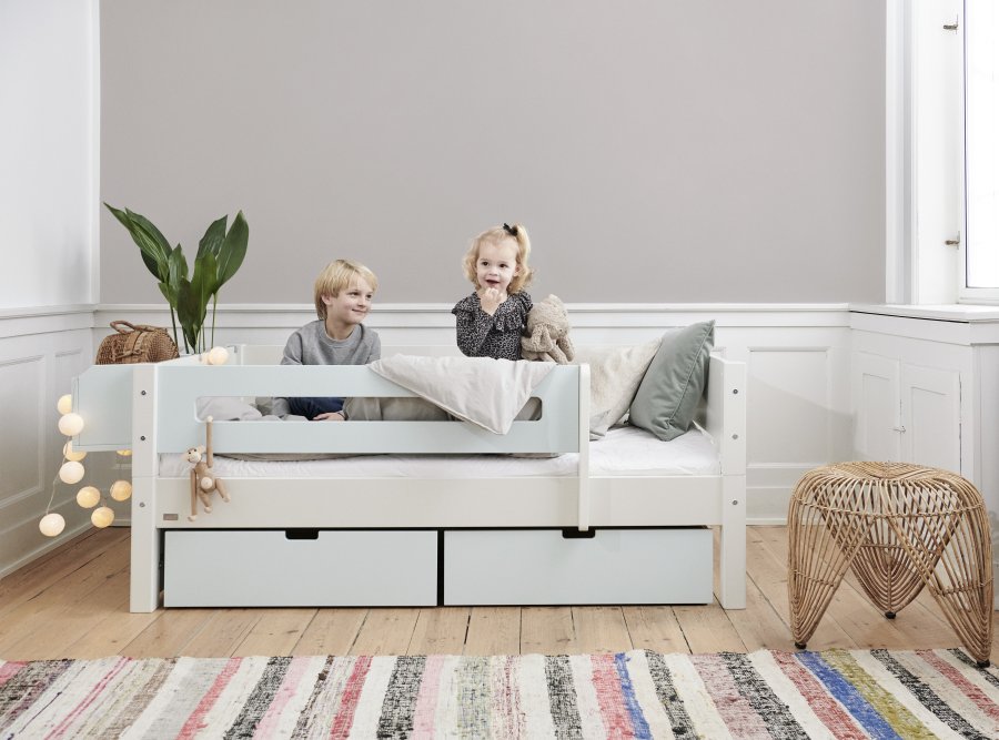 Manis-H Mimer Enkels�ng med designs�nggrind och l�dor - 160 cm - 90x160