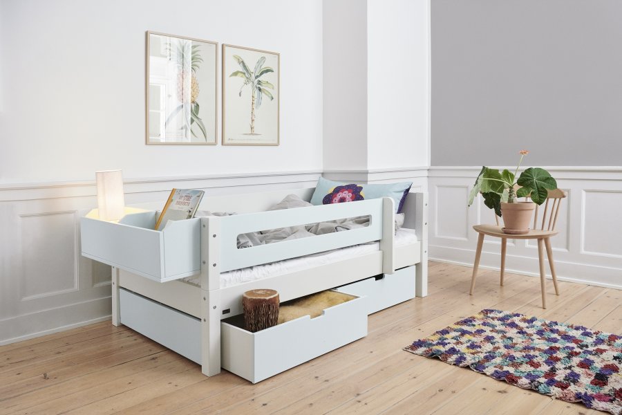 Manis-H Mimer Enkels�ng med designs�nggrind och l�dor - 160 cm - 90x160