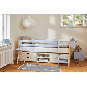 Manis-H Ariel enkeltseng med klassisk nattbord og oppbevaring - 200 cm - 90x200