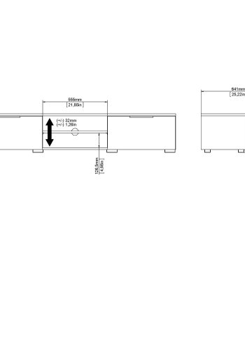 TVILUM Match TV-Tisch, mit 1 Regal und 2 Schubladen - Naturfolie und Kunststoff (172,7x39,9)