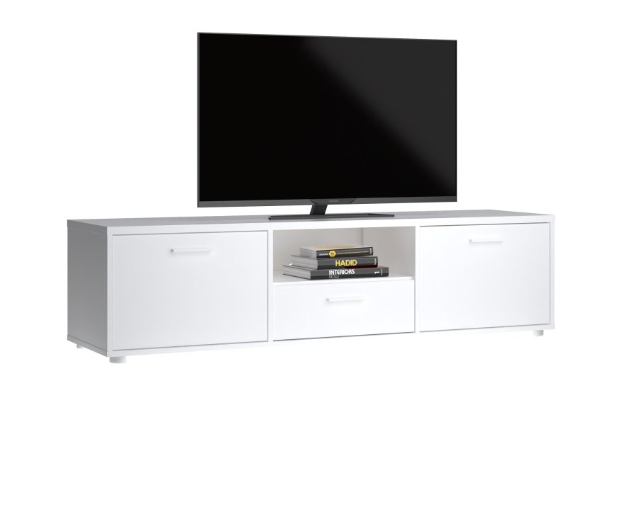 TVILUM Media TV-bord, m. 2 lger og 1 skuffe - hvid folie/spnplade (147.2x39.8)