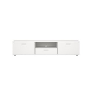 TVILUM Media TV-bord, m. 2 luckor och 1 lda - vit folie/spnskiva (177,2x39,8)