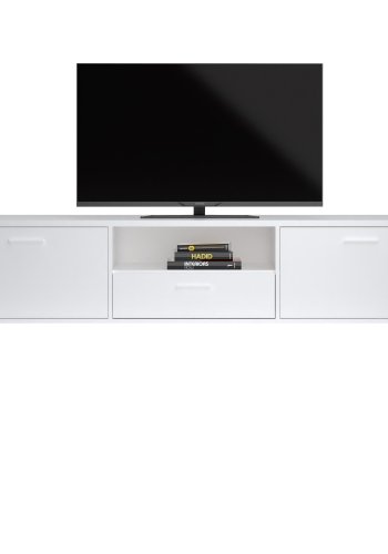 TVILUM Media TV-bord, m. 2 lger og 1 skuffe - hvid folie/spnplade (177.2x39.8)