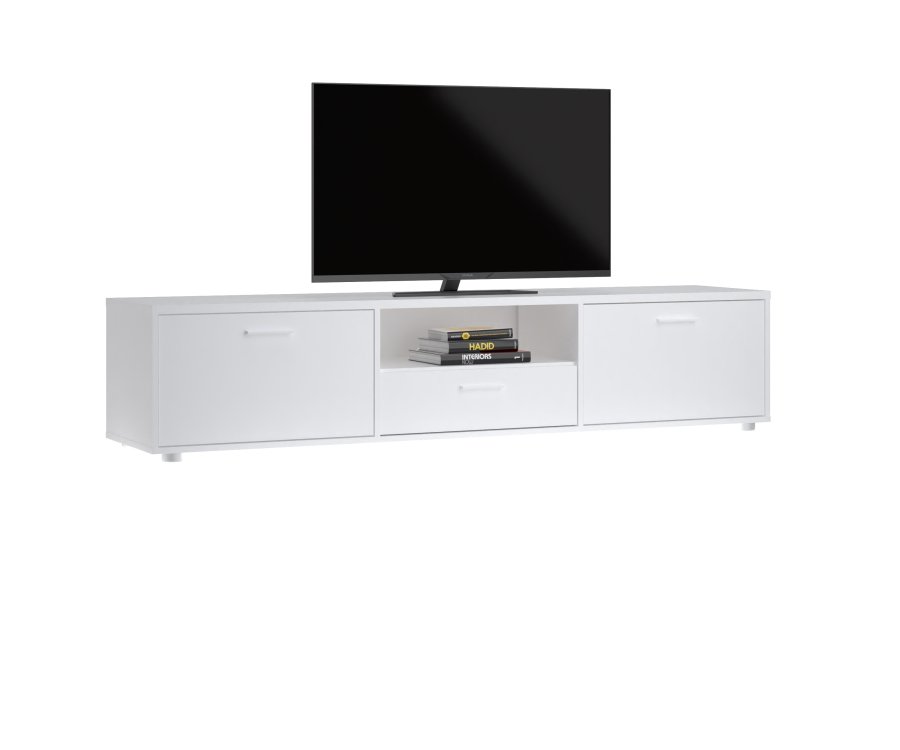 TVILUM Media TV-bord, m. 2 lger og 1 skuffe - hvid folie/spnplade (177.2x39.8)