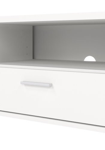 TVILUM Media TV-bord, m. 2 l�ger og 1 skuffe - hvid folie/sp�nplade (177.2x39.8)