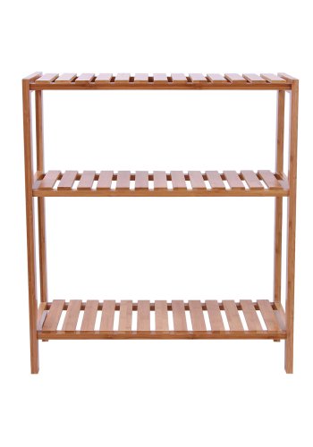 SONGMICS BCB33Y badrums-/k�ks-/skohylla i bambu, 60 x 26 x 66 cm. Perfekt f�r badrum, vardagsrum, hall, k�k eller balkong.