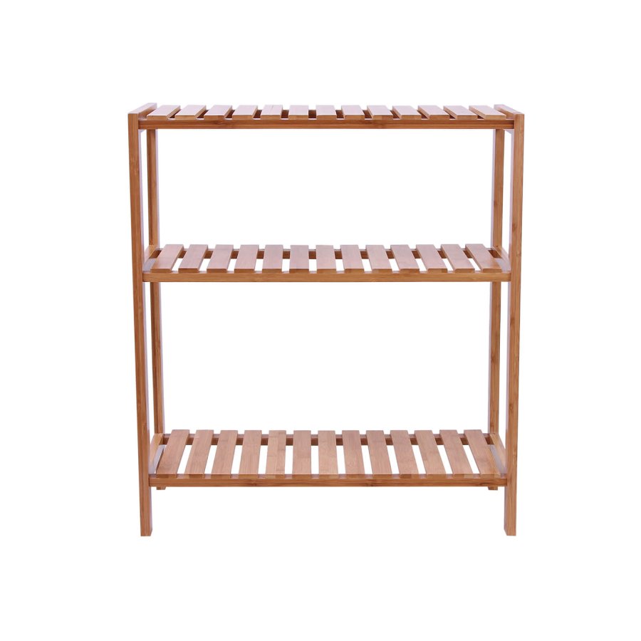 SONGMICS BCB33Y bambusreol til badev�relse/k�kken/skohylde, 60 x 26 x 66 cm. Ideel til badev�relset, stuen, gangen, k�kkenet eller altanen.