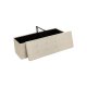SONGMICS Hopf&auml;llbar f&ouml;rvaringspuff, tuftad b&auml;nk, fotpall med lock, konstlinnetyg, 120 l, rymmer upp till 300 kg, 110 x 38 x 38 cm (L x B x H), beige LSF77BE