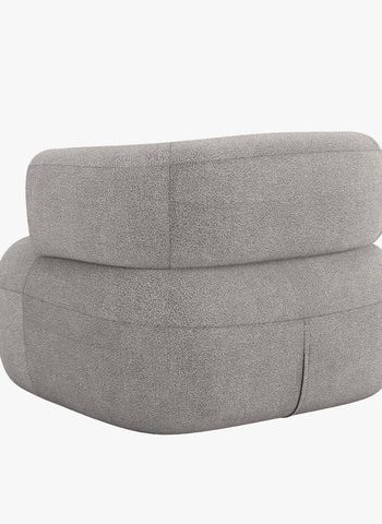 MICADONI Jenny lenestol, m armlener, 1 sete - gr boucl og sort plast