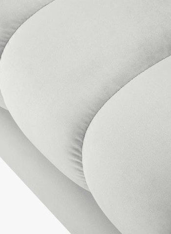 MICADONI Mamaia benk,, 2 seter, rektangulr - slvflyel og gullmetall (62x133x41)