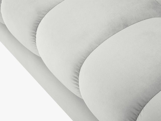 MICADONI Mamaia benk,, 2 seter, rektangulr - slvflyel og gullmetall (62x133x41)