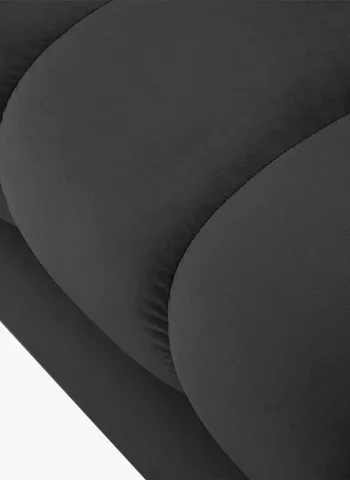 MICADONI Mamaia benk,, 2 seter, rektangulr - antrasittgr flyel og gullmetall (62x133x41)