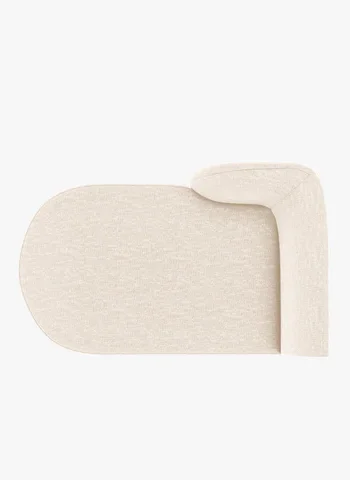 MICADONI Miley sjeselong, venstre - beige chenille og svart plast (150x95x70)