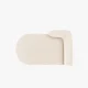 MICADONI Miley sjeselong, venstre - beige chenille og svart plast (150x95x70)