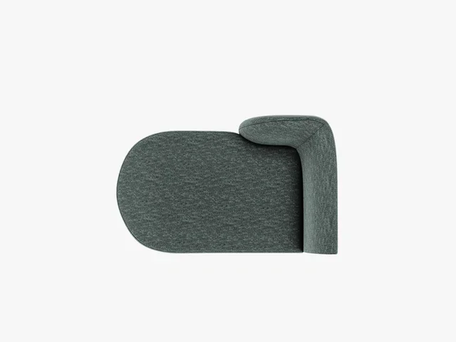 MICADONI Miley sjeselong, venstre - bensin chenille og svart plast (150x95x70)