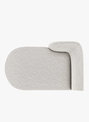 MICADONI Miley sjeselong, venstre - gr chenille og svart plast (150x95x70)