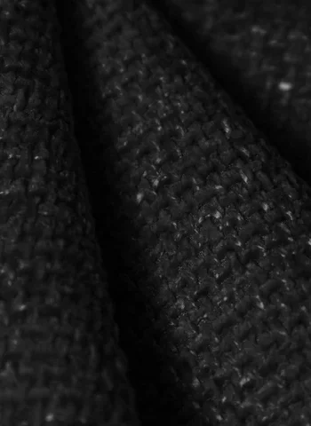 MICADONI Miley sjeselong, venstre - svart chenille og svart plast (150x95x70)