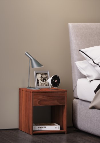 Sledo Mini sengebord, m. 1 hylde og 1 skuffe - natur tr