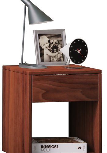 Sledo Mini sengebord, m. 1 hylde og 1 skuffe - natur tr